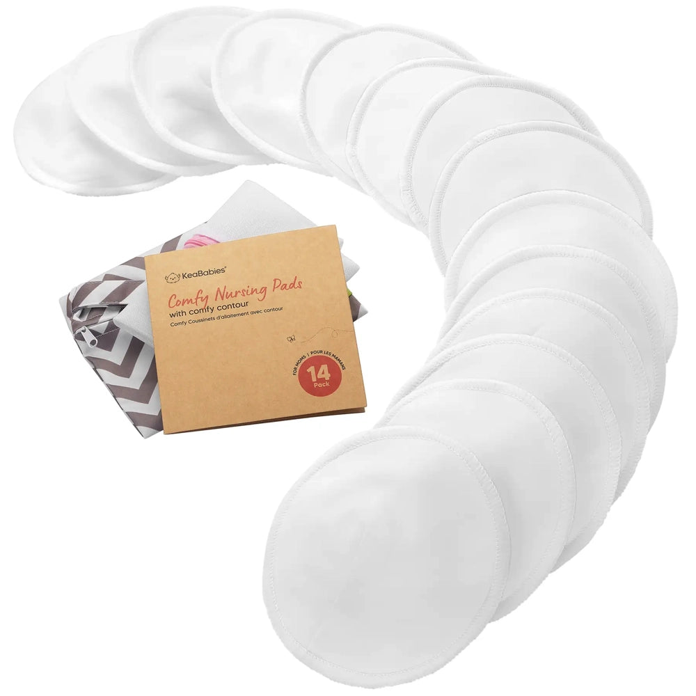 Keababies Reusable Nursing Pads 14pk - Soft White