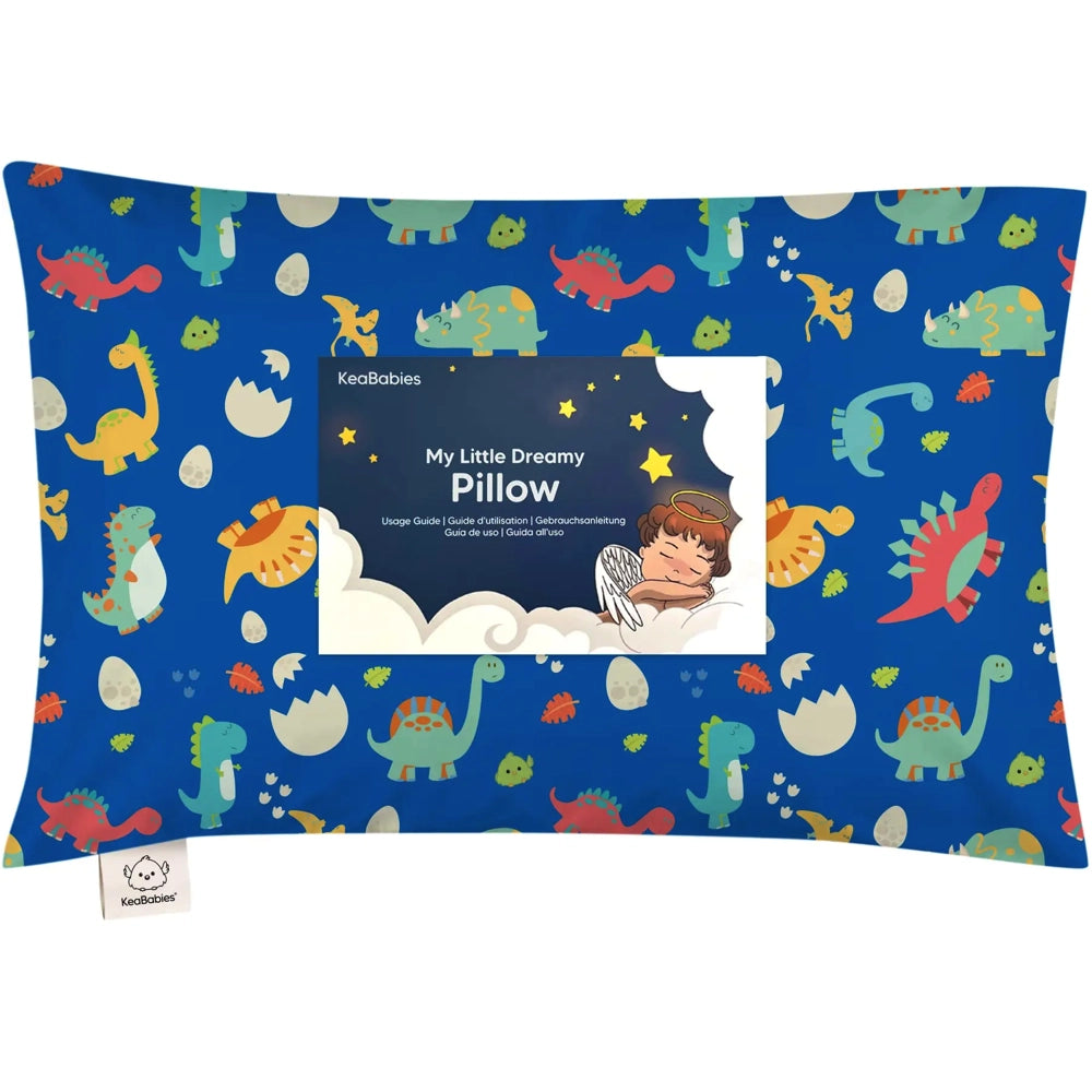 Keababies Toddler Pillow with Pillowcase - DinoWorld