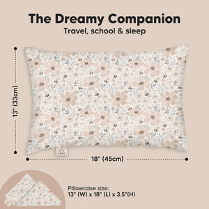 Keababies Toddler Pillow with Pillowcase - Flora Vale
