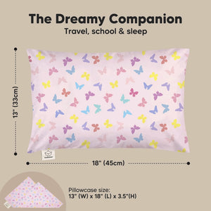 Keababies Toddler Pillow with Pillowcase - Flutter