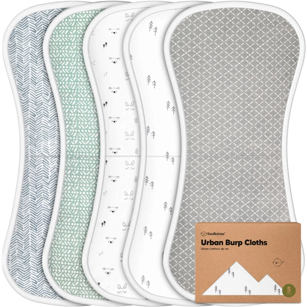 Keababies Softe Burp Cloths 5pk - Nordic