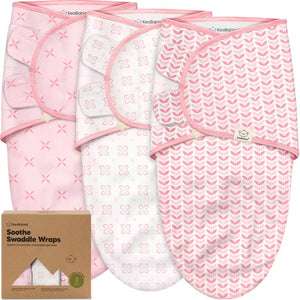 Keababies 3pk Soothe Baby Swaddles - Blossom