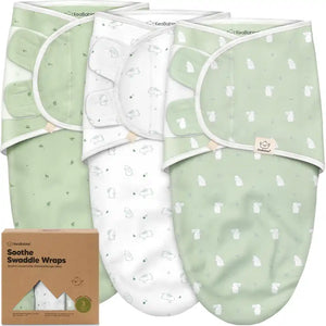 Keababies 3pk Soothe Baby Swaddles - Bunnies