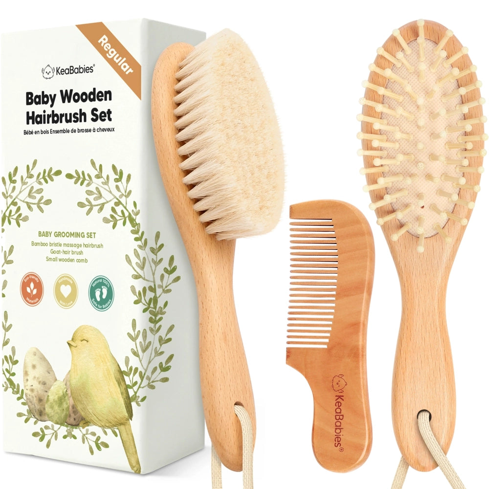 Keababies Baby Hair Brush and Comb Set