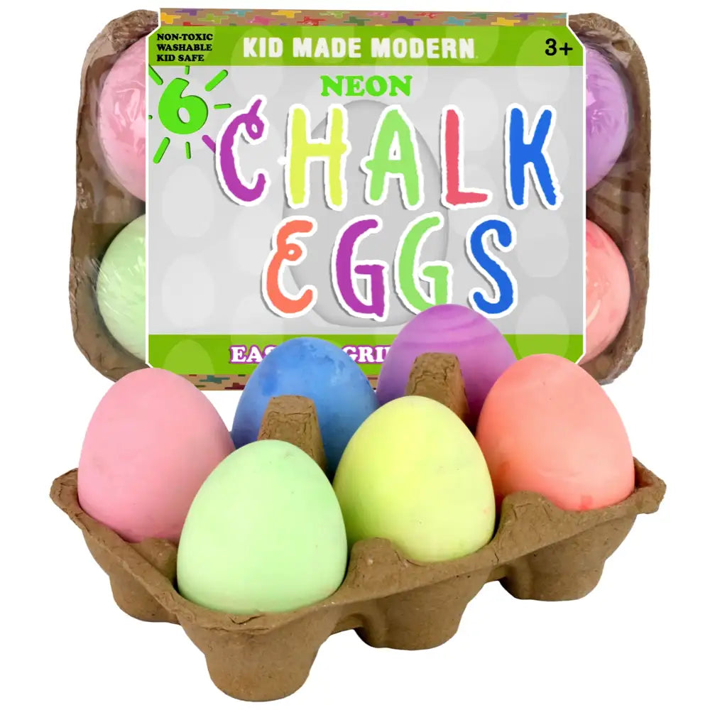 Kid Made Modern Neon Chalk Eggs 6 Pack