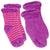 kushies baby terry socks 2pk - fuchsia stripe/solid