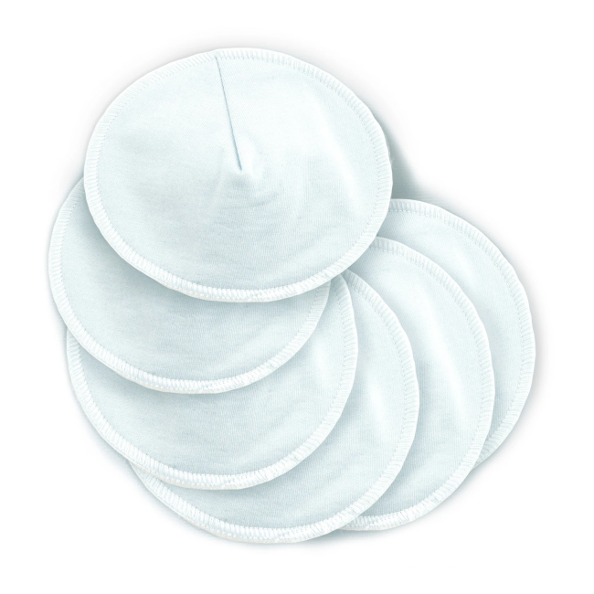 kushies baby organic jersey nursing pads 6pk - blue