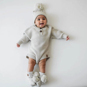 Kyte Baby Chunky Cable Knit Beanie in Oat