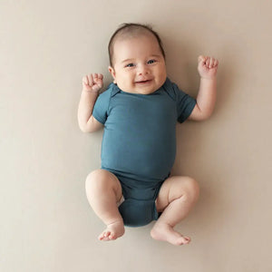 Kyte Baby Short Sleeve Bodysuit in Atlantic