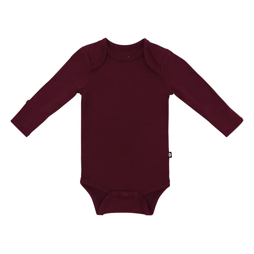 Kyte Baby Long Sleeve Bodysuit in Burgundy
