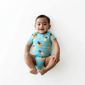 Kyte Baby Short Sleeve Bodysuit in Pineapple