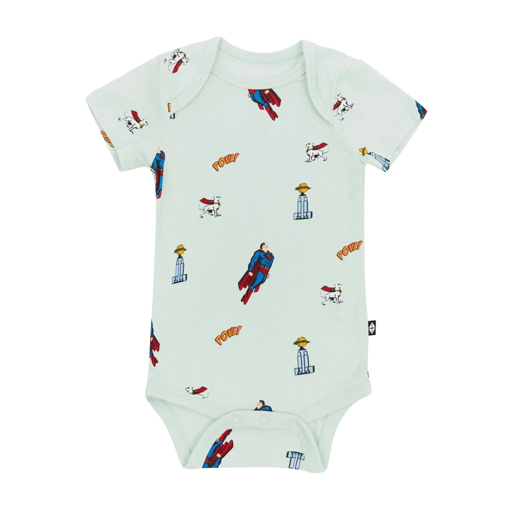 Kyte Baby Short Sleeve Bodysuit in Superman