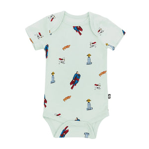 Kyte Baby Short Sleeve Bodysuit in Superman