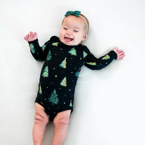 Kyte Baby Long Sleeve Bodysuit in Twinkle Tree
