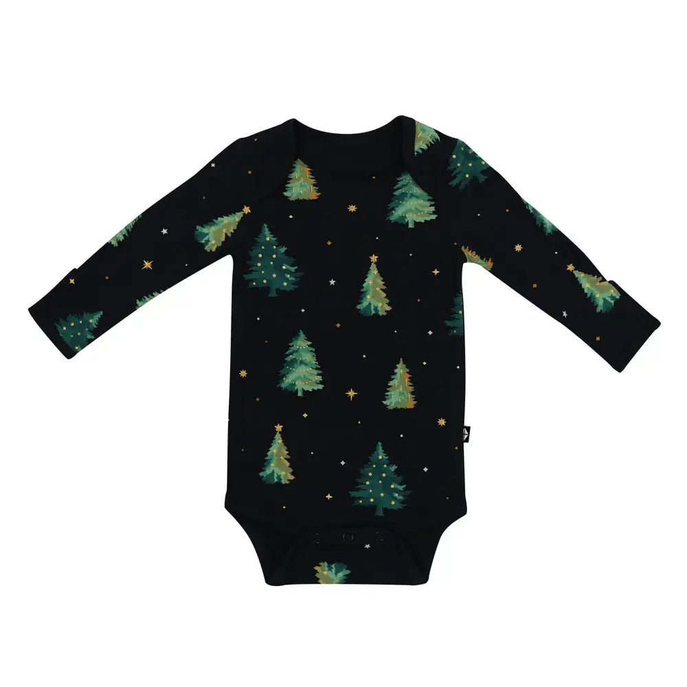 Kyte Baby Long Sleeve Bodysuit in Twinkle Tree