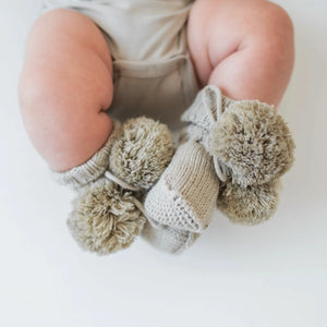 Kyte Baby Knit Booties in Almond