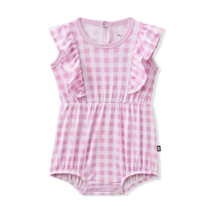 Kyte Baby Bubble Romper in Gingham Thistle