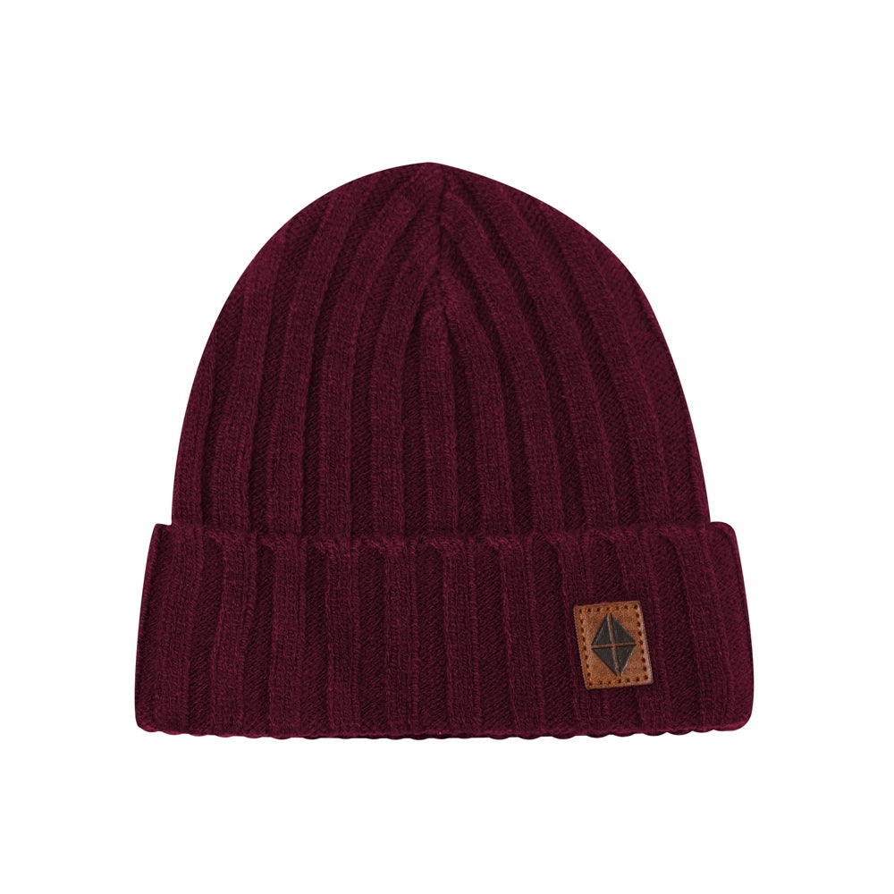 Kyte Baby Chunky Knit Ribbed Beanie in Burgundy