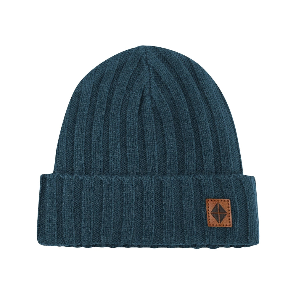 Kyte Baby Chunky Knit Ribbed Beanie in Atlantic