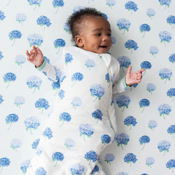 Kyte Baby Printed Crib Sheet in Hydrangea Baby Charlotte Canada