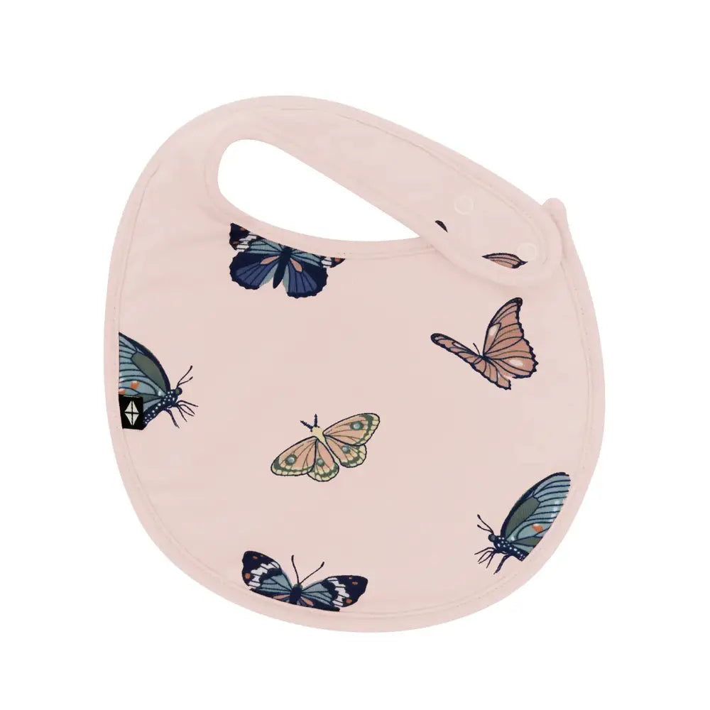 Kyte Baby Cushy Bib in Blush Butterfly