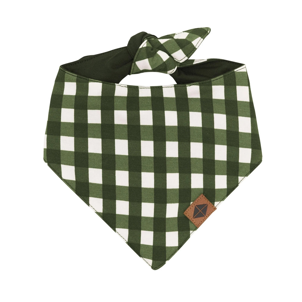 Kyte Baby Dog Bandana in Gingham Fir