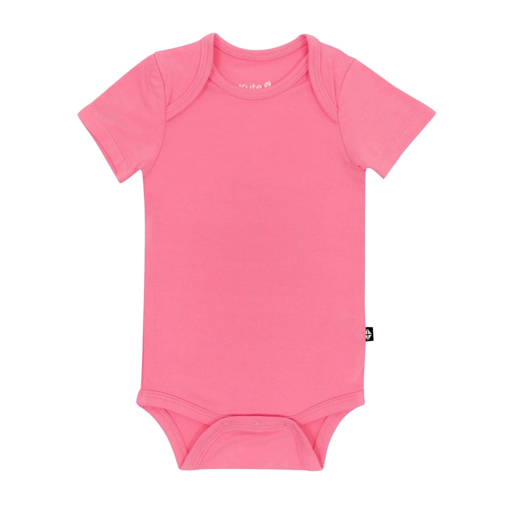 Kyte Baby Short Sleeve Bodysuit in Guava