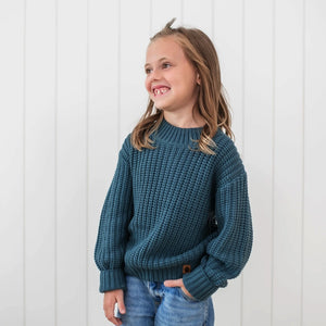 Kyte Baby Chunky Knit Sweater in Atlantic
