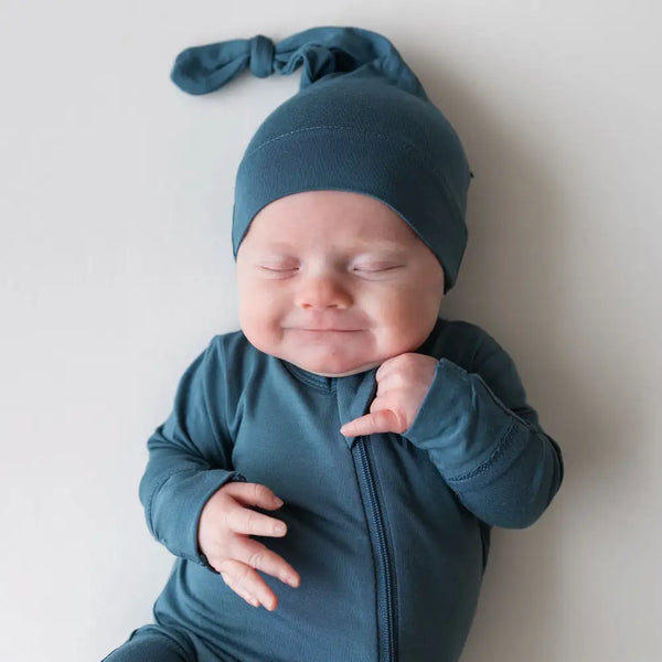 Kyte Baby Knotted Cap in Atlantic - Baby Charlotte Canada