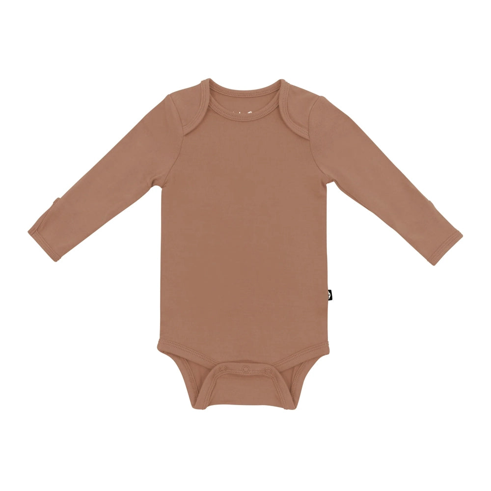 Kyte Baby Long Sleeve Bodysuit in Latte