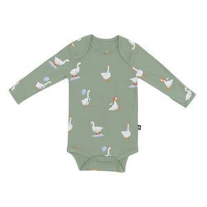 Kyte Baby Long Sleeve Bodysuit in Silly Goose