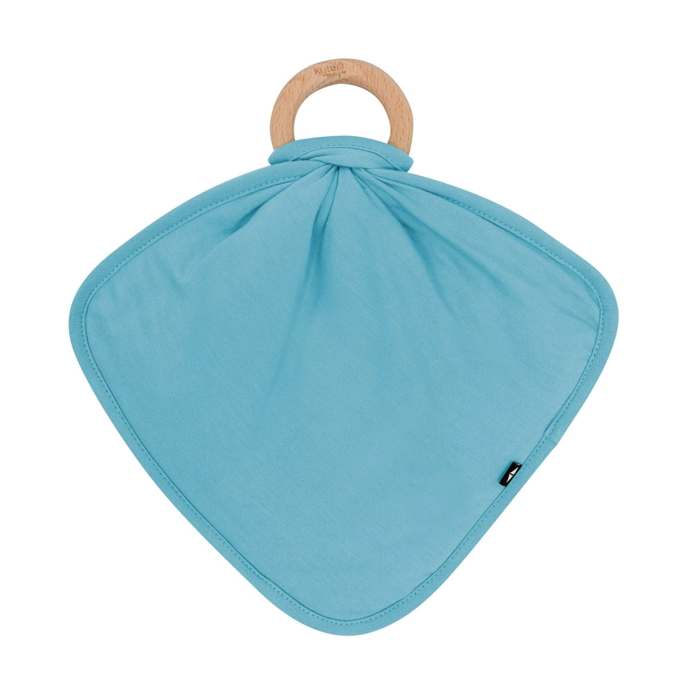 Kyte Baby Lovey with Removable Wooden Teething Ring in Makai