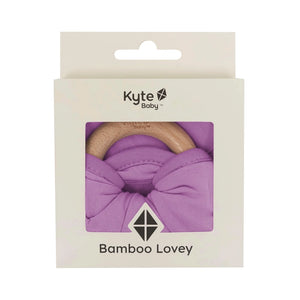 Kyte Baby Lovey with Removable Wooden Teething Ring in Poi