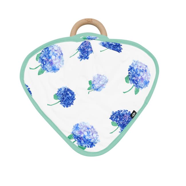 Kyte Baby Lovey with Removable Wooden Teething Ring in Hydrangea