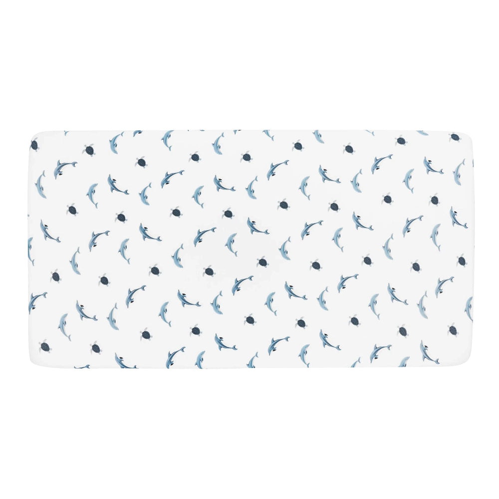 Kyte Baby Mini Crib Sheet in Dolphin