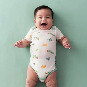 Kyte Baby Short Sleeve Bodysuit in The Very Hungry Caterpillar and Friends