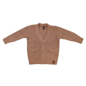 Kyte Baby Chunky Knit Oversized Cardigan in Latte