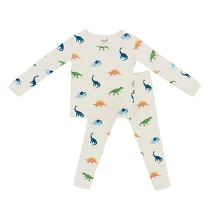 Kyte Baby Long Sleeve Pajamas in Ecru Roar
