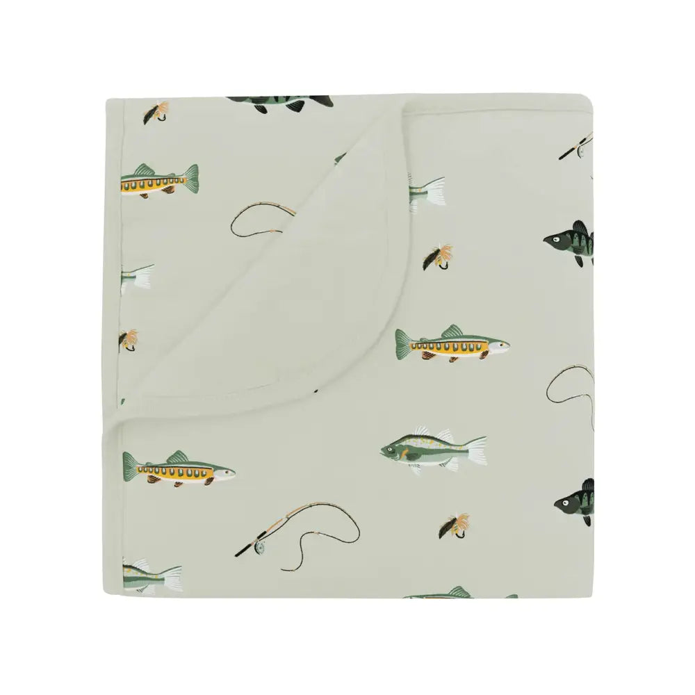 Kyte Baby Printed Baby Blanket in Fishing
