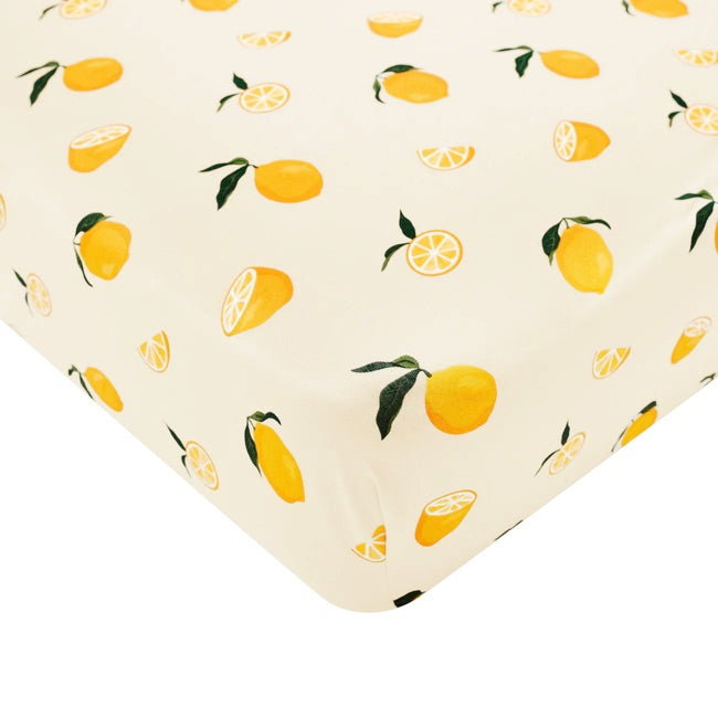 Kyte Baby Printed Crib Sheet in Lemon