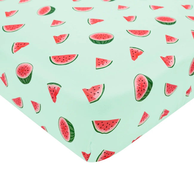 Kyte Baby Printed Crib Sheet in Watermelon