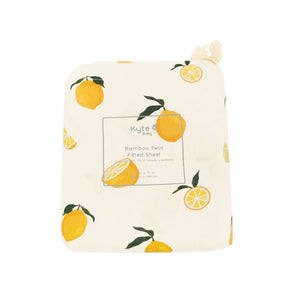 Kyte Baby Printed Twin Sheet in Lemon