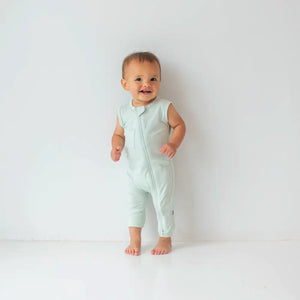 Kyte Baby Zippered Sleeveless Romper in Dew