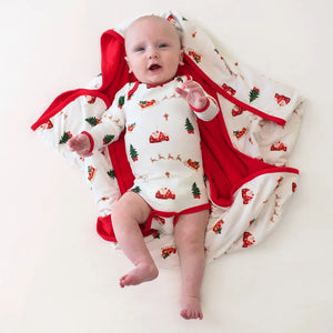 Kyte Baby Baby Blanket in Santa Sleigh