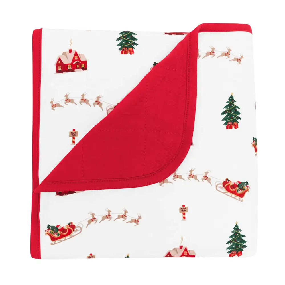 Kyte Baby Baby Blanket in Santa Sleigh