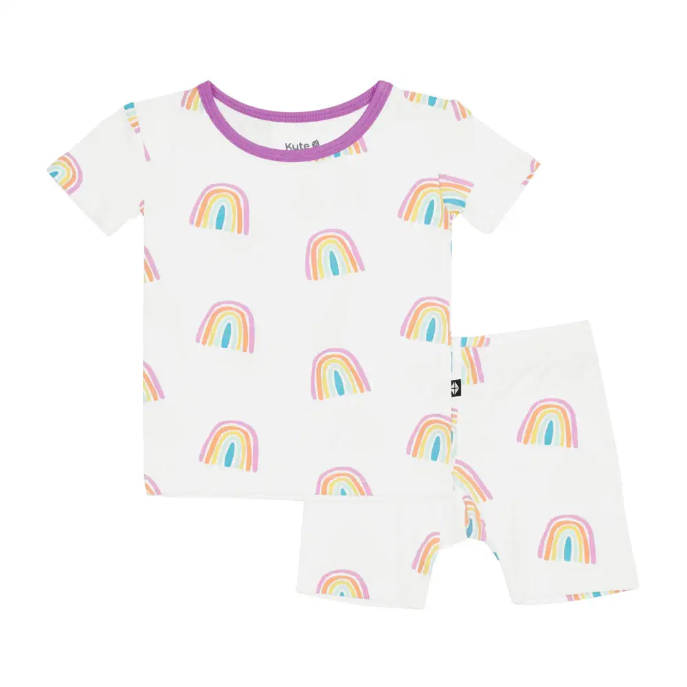 Kyte Baby Short Sleeve Pajamas in Poi Rainbow