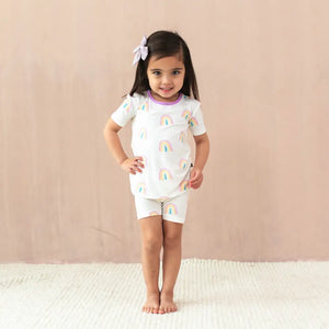 Kyte Baby Short Sleeve Pajamas in Poi Rainbow
