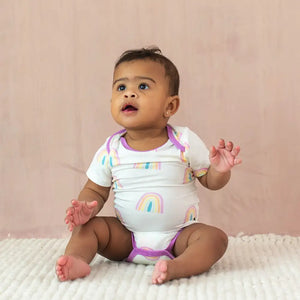 Kyte Baby Short Sleeve Bodysuit in Poi Rainbow