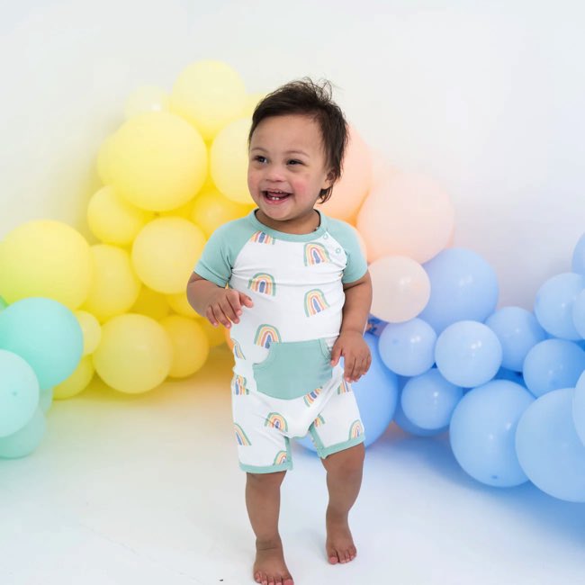 Kyte Baby Shortall - Wasabi Rainbow Kyte Baby Shortall - Wasabi Rainbow