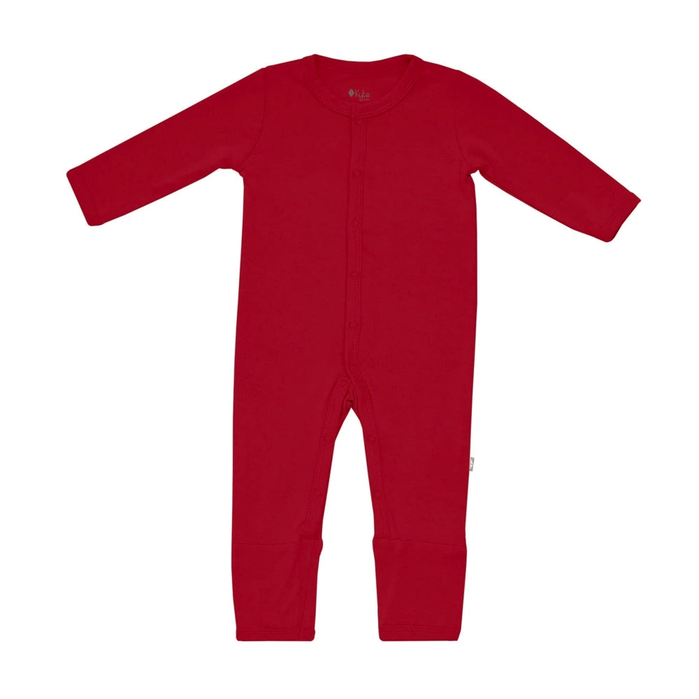 Kyte Baby Snap Romper in Cardinal